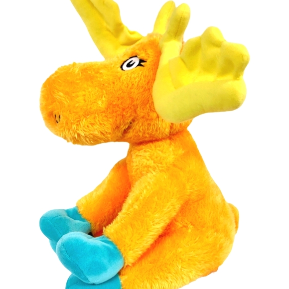 Kohls Cares Dr Seuss Thidwick Moose Stuffed Animal 2016 Yellow Plush 11" - Picture 2 of 6